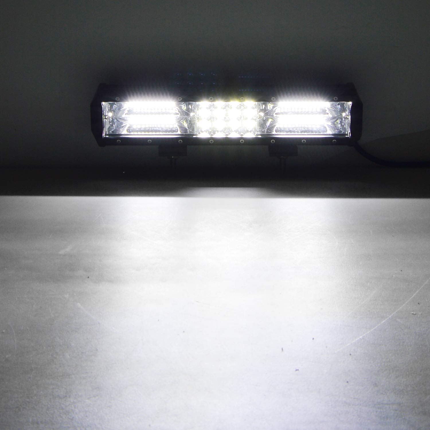 Willpower 12 inch 180W LED Light Bar Triple Row Spot Flood Combo Beam Off Road Lights Waterproof Work Light with Wiring Harness for Jeep Trucks SUV ATV UTV Boat Lights, 12V 24V - Image 8