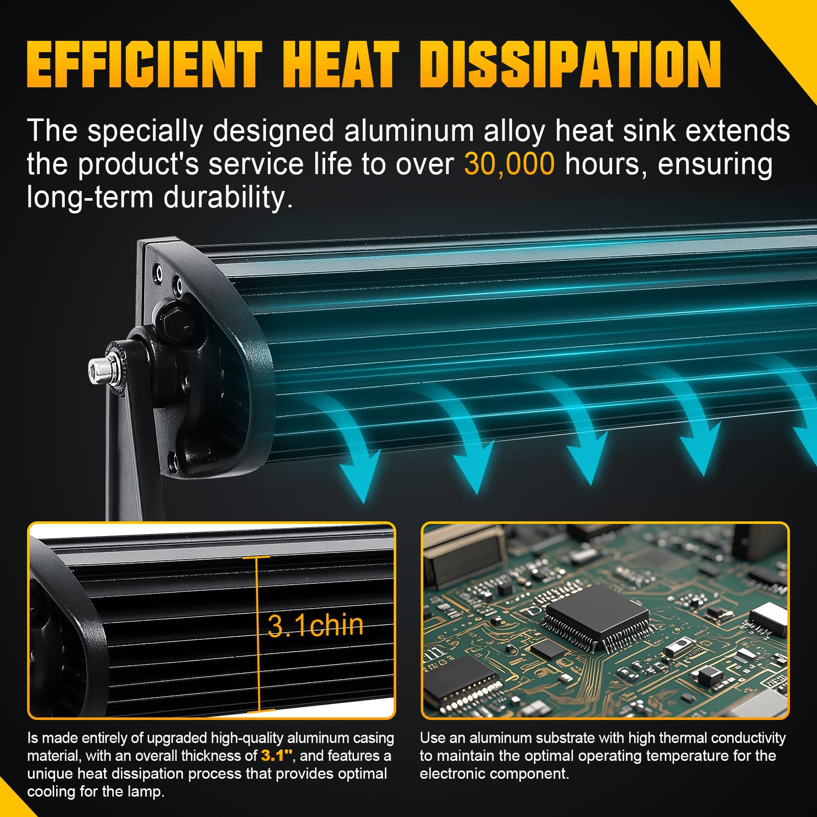 Willpower 12 inch LED Light Bar with Rocker Switch Wiring,30W Single Row Spot Flood Beam Lightbar, Waterproof Roof Bumper Driving Fog Work Lights for Vehicle 4x4 Off Road Truck Car Cabin Boat ATV UTV - Image 5