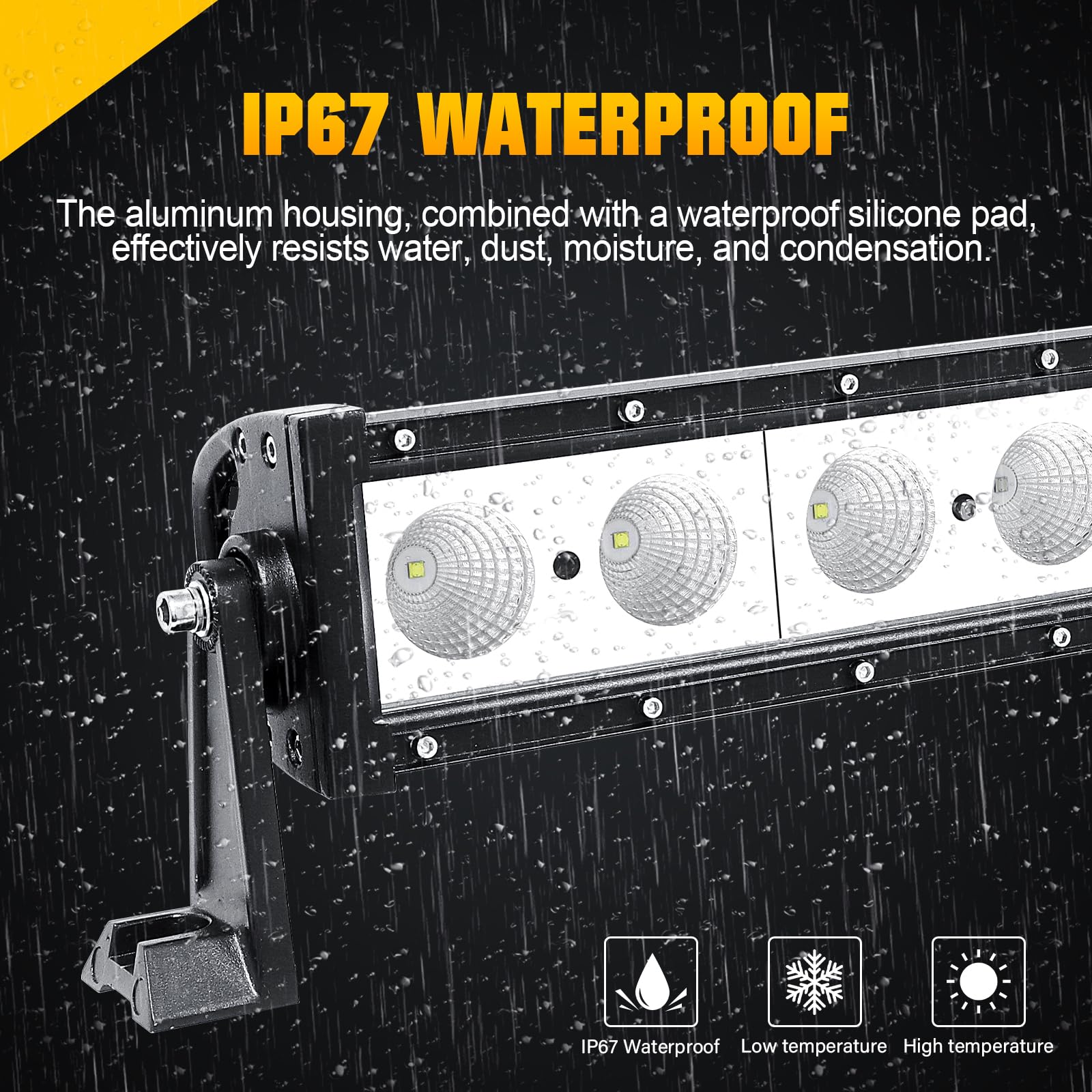 Willpower 12 inch LED Light Bar with Rocker Switch Wiring,30W Single Row Spot Flood Beam Lightbar, Waterproof Roof Bumper Driving Fog Work Lights for Vehicle 4x4 Off Road Truck Car Cabin Boat ATV UTV - Image 6