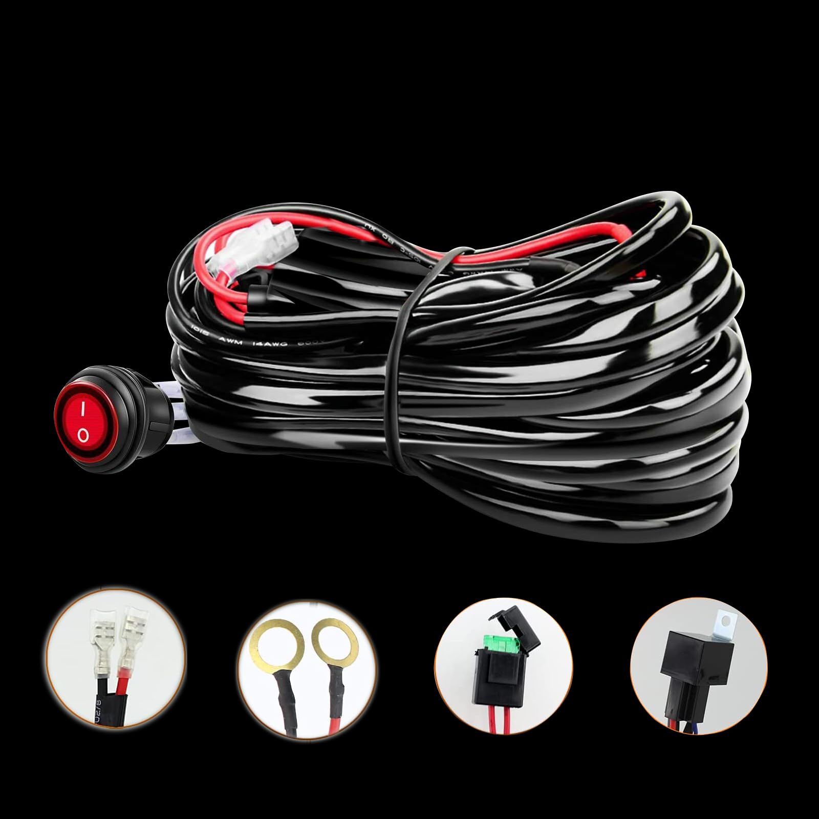 Willpower 12 inch LED Light Bar with Rocker Switch Wiring,30W Single Row Spot Flood Beam Lightbar, Waterproof Roof Bumper Driving Fog Work Lights for Vehicle 4x4 Off Road Truck Car Cabin Boat ATV UTV - Image 8