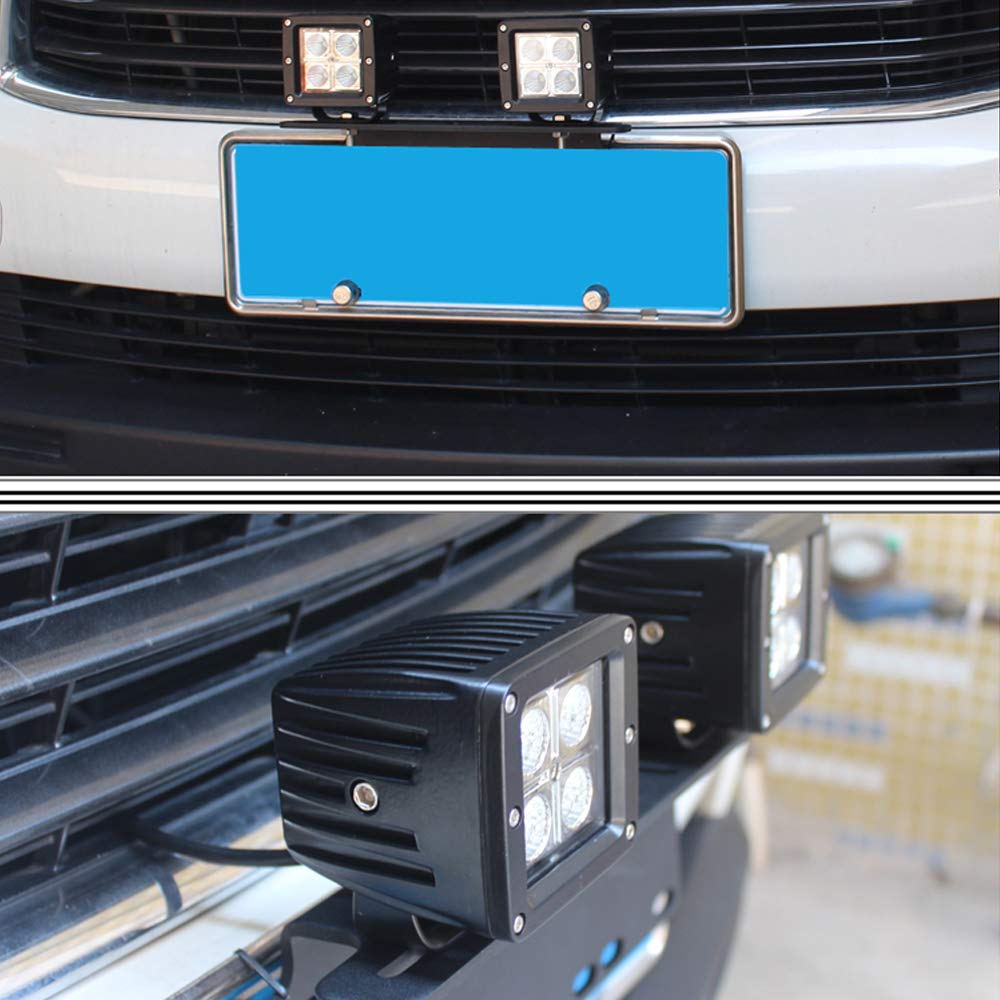 Willpower 15 inch Universal License Number Plate Frame Mounting Bracket Tube Clamp Roof Roll Cage Holder for LED HID Light bar - Image 7