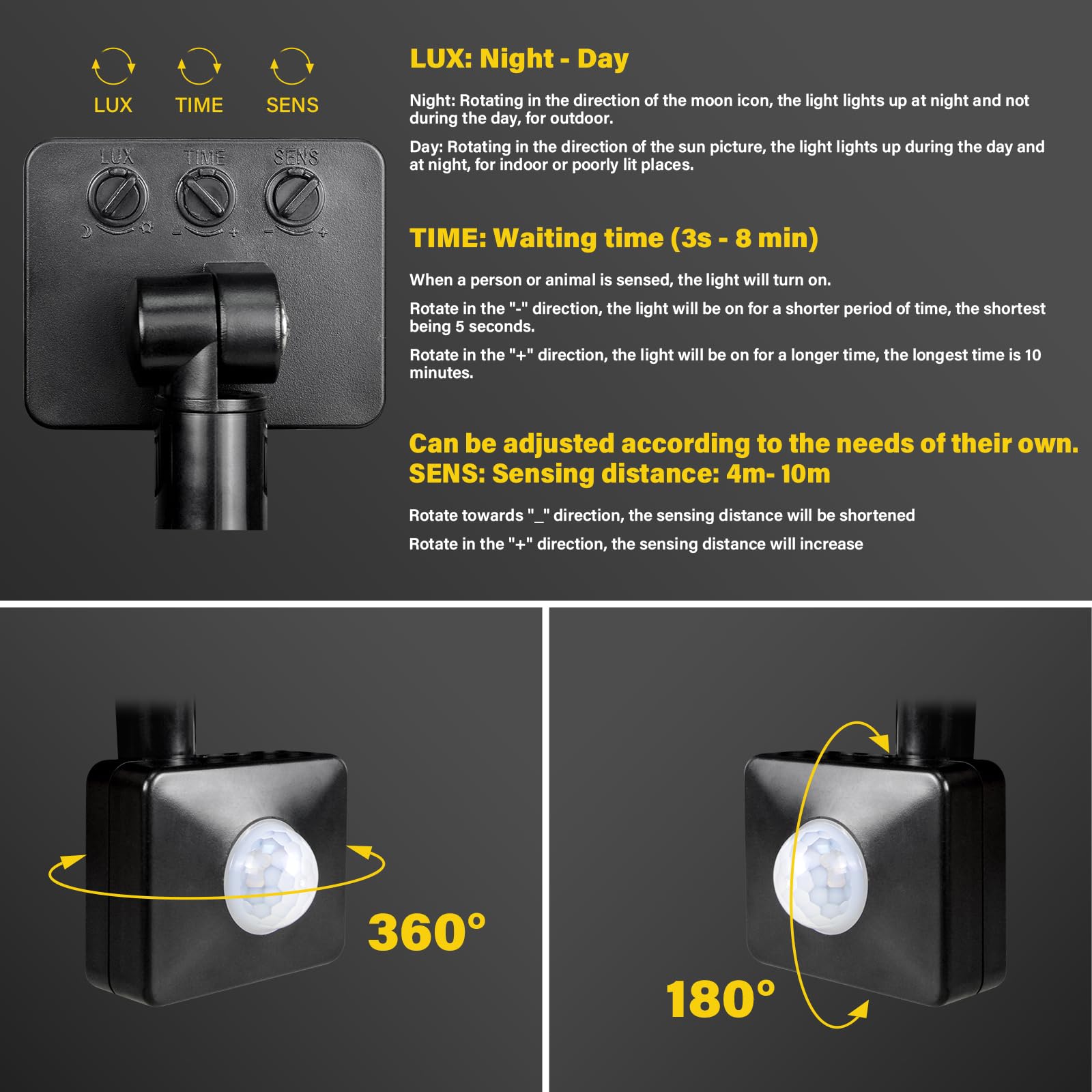 Willpower 2 Pieces 10W LED Floodlight with Motion Sensor, 1000LM Outdoor Security Lights,4000K Warm White Outside Spot Light,IP66 Exterior Lighting for Yard Backyard House Court Stadium Parking - Image 3