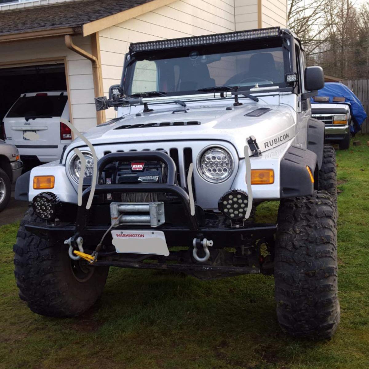 Willpower 2 Pieces 7 inch 51W Black Spot Beam Round LED Work Light Bar DC 9-30V for Truck Car ATV SUV 4X4 Jeep Truck Driving Lamp - Image 7