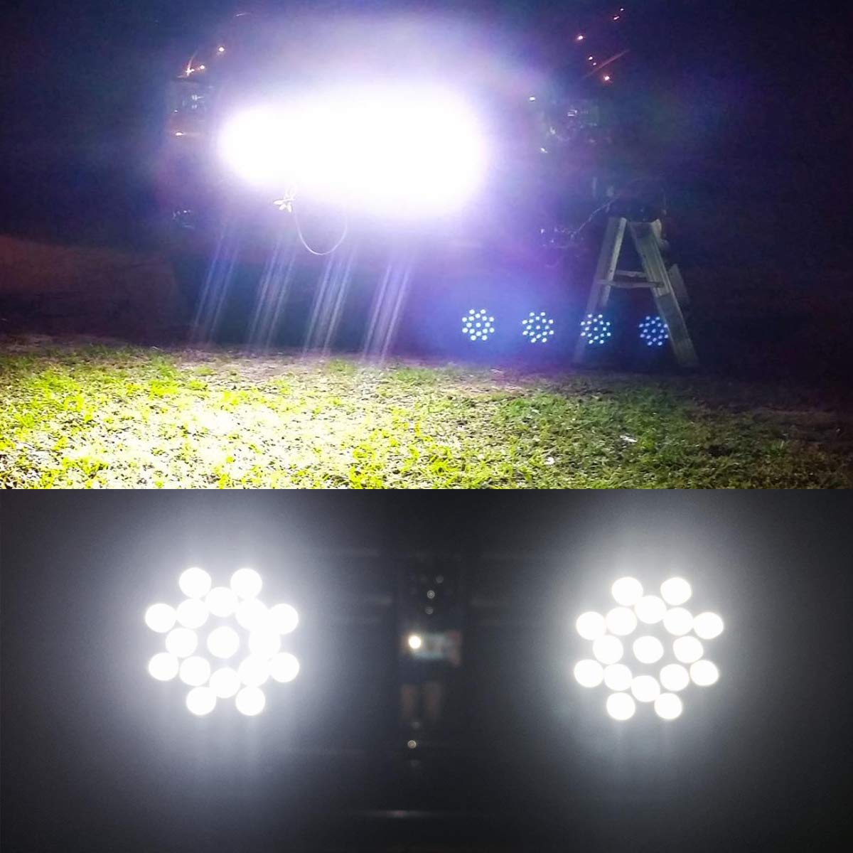 Willpower 2 Pieces 7 inch 51W Black Spot Beam Round LED Work Light Bar DC 9-30V for Truck Car ATV SUV 4X4 Jeep Truck Driving Lamp - Image 8