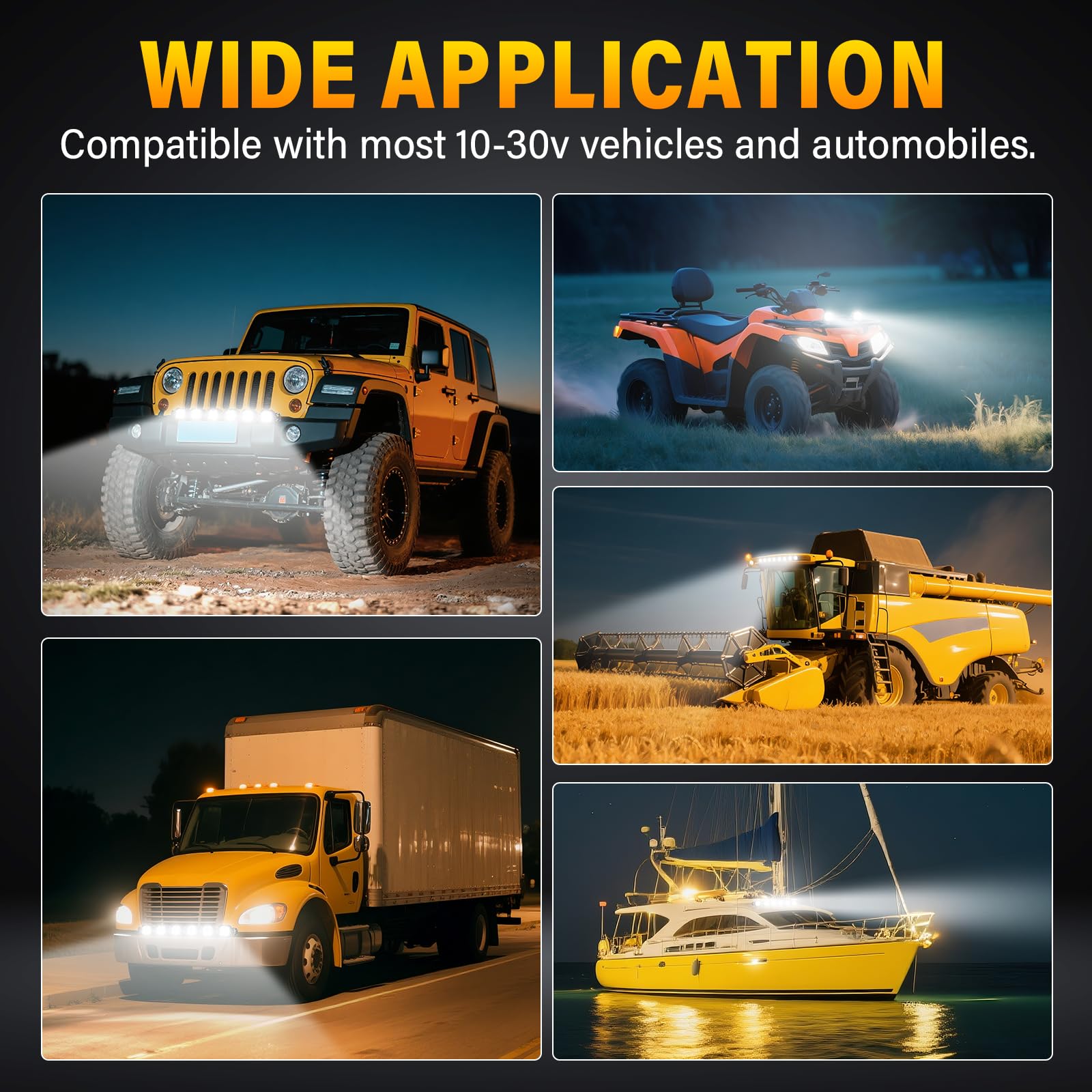 Willpower 20 inch 90W Straight Curved Adjustable & Linkable LED Light Bar with DT Wiring,Spot Flood Beam Off Road 4X4 Driving Fog Lights for 12V 24V Vehicle 4WD Car ATV UTV SUV Truck Tractor Trailer - Image 7