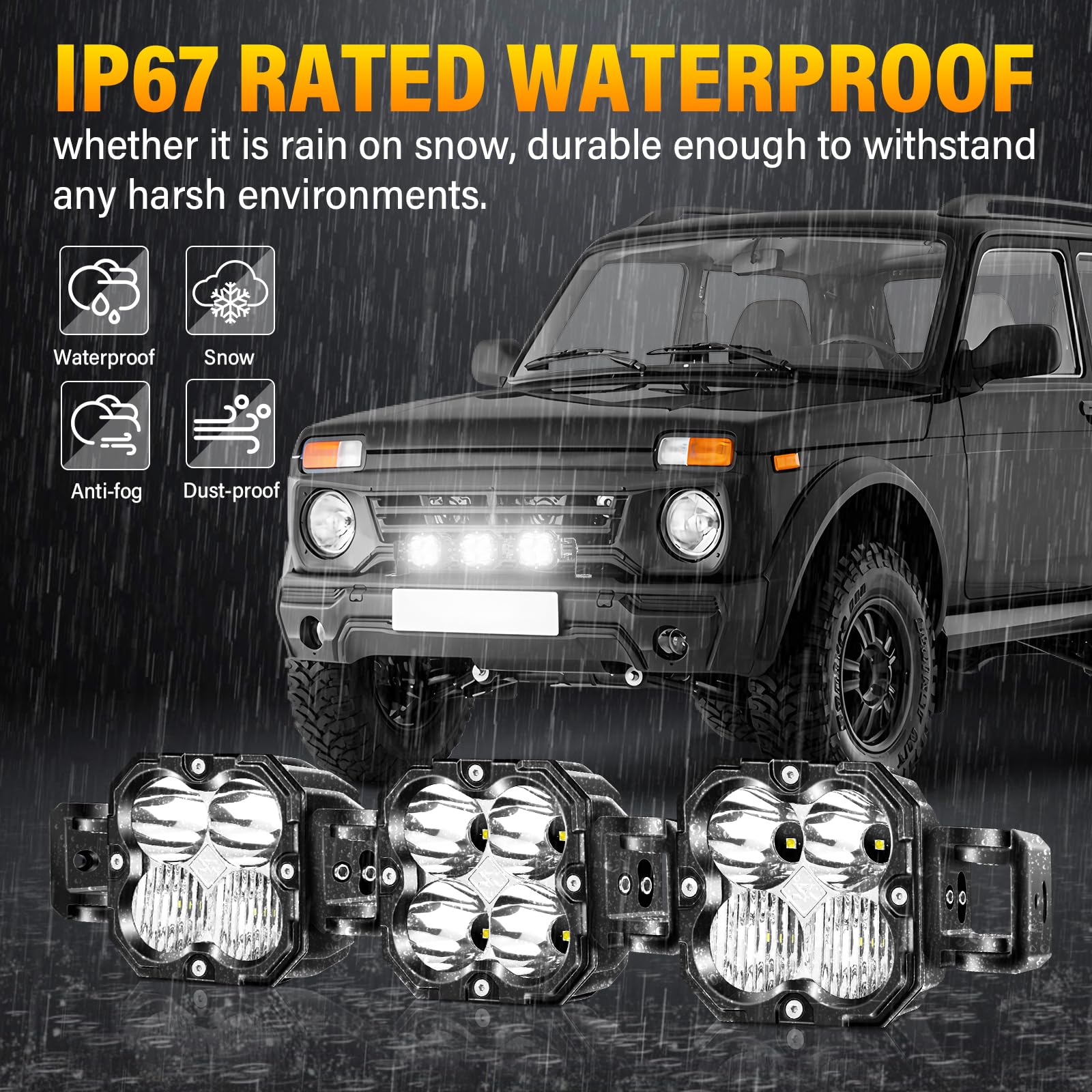 Willpower 20 inch 90W Straight Curved Adjustable & Linkable LED Light Bar with DT Wiring,Spot Flood Beam Off Road 4X4 Driving Fog Lights for 12V 24V Vehicle 4WD Car ATV UTV SUV Truck Tractor Trailer - Image 8