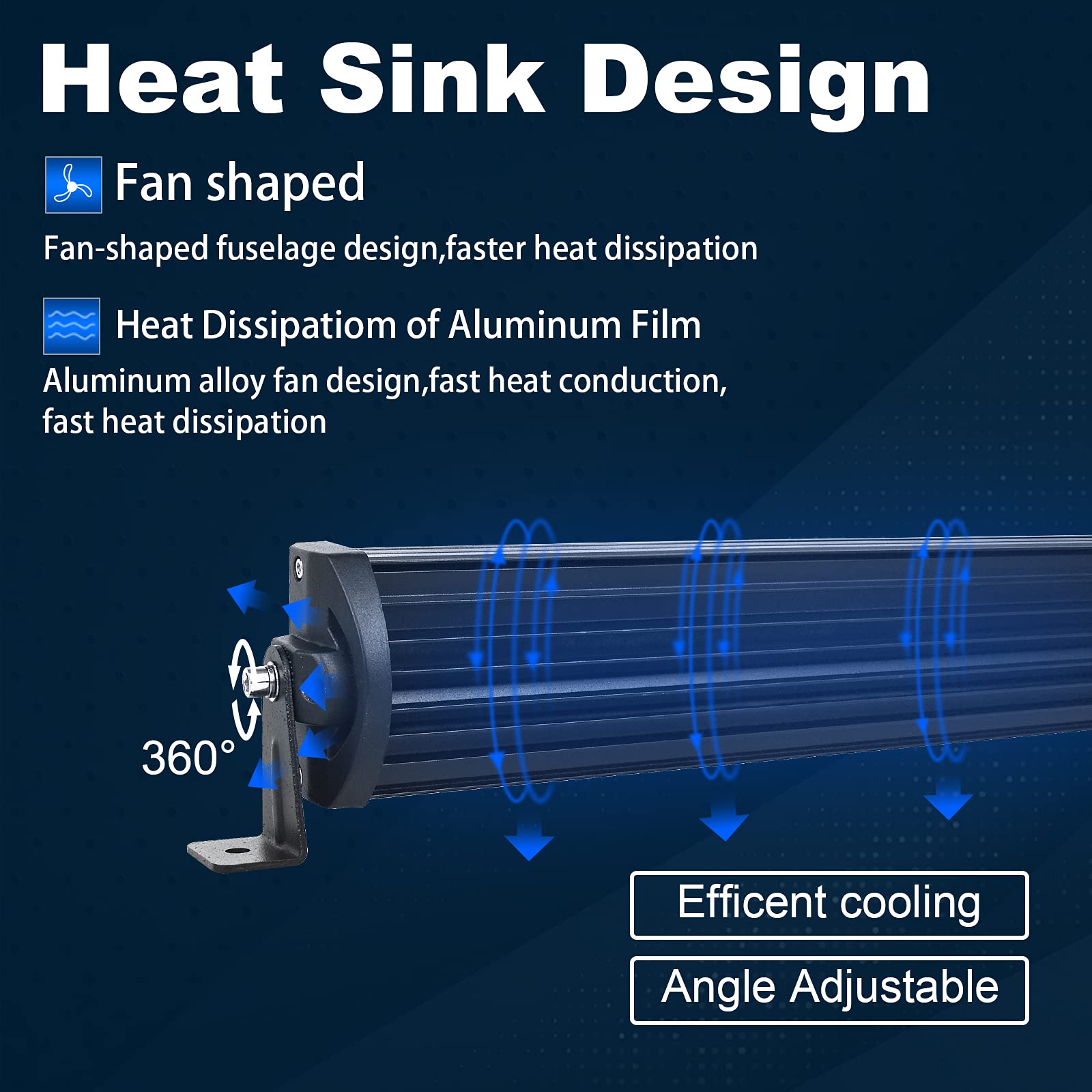 Willpower 13 in 16 inch 72W Spot Flood Combo LED Work Light Bar for Truck Car ATV SUV 4X4 Jeep Truck Driving Lamp - Image 5