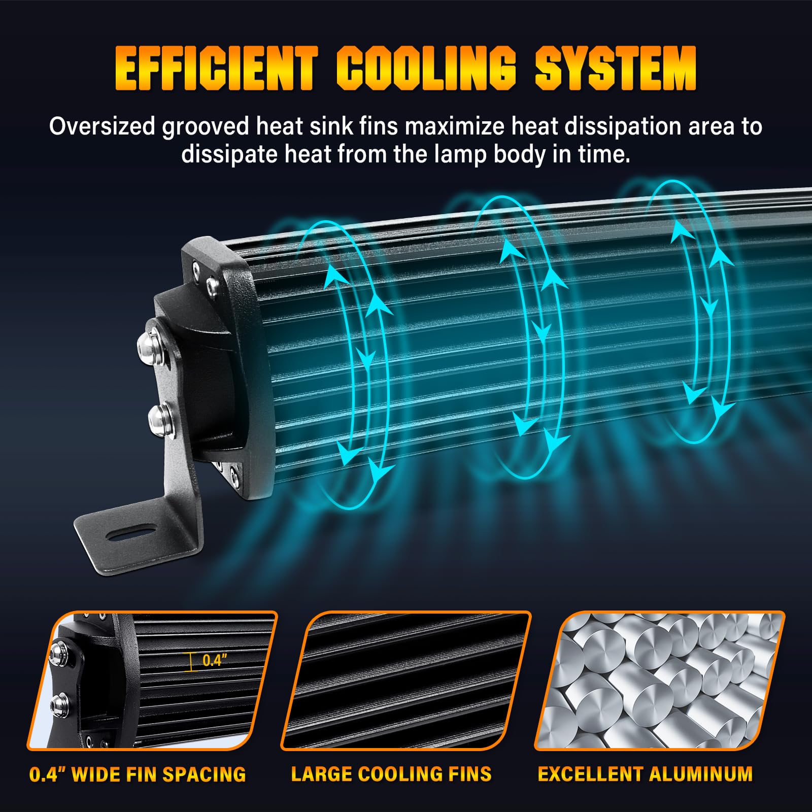 Willpower 22 inch Curved LED Light Bar with Remote Controller Wiring Harness,270W Triple Row Spot Flood Combo Beam,Strobe Flash Work Light Driving Lights,Waterproof Remote Controller On/Off Switch - Image 5