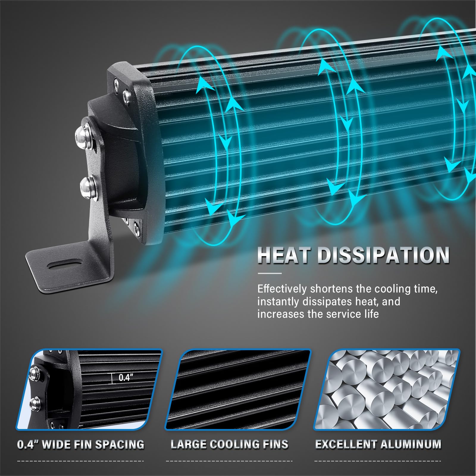 Willpower 22 inch 270W Straight LED Light Bar 7D Lens Spot Flood Combo Beam Triple Row LED Work Driving Lights for Jeep Off Road ATV AWD SUV 4WD 4x4 Pickup,12V 24V DT Connector Waterproof - Image 5