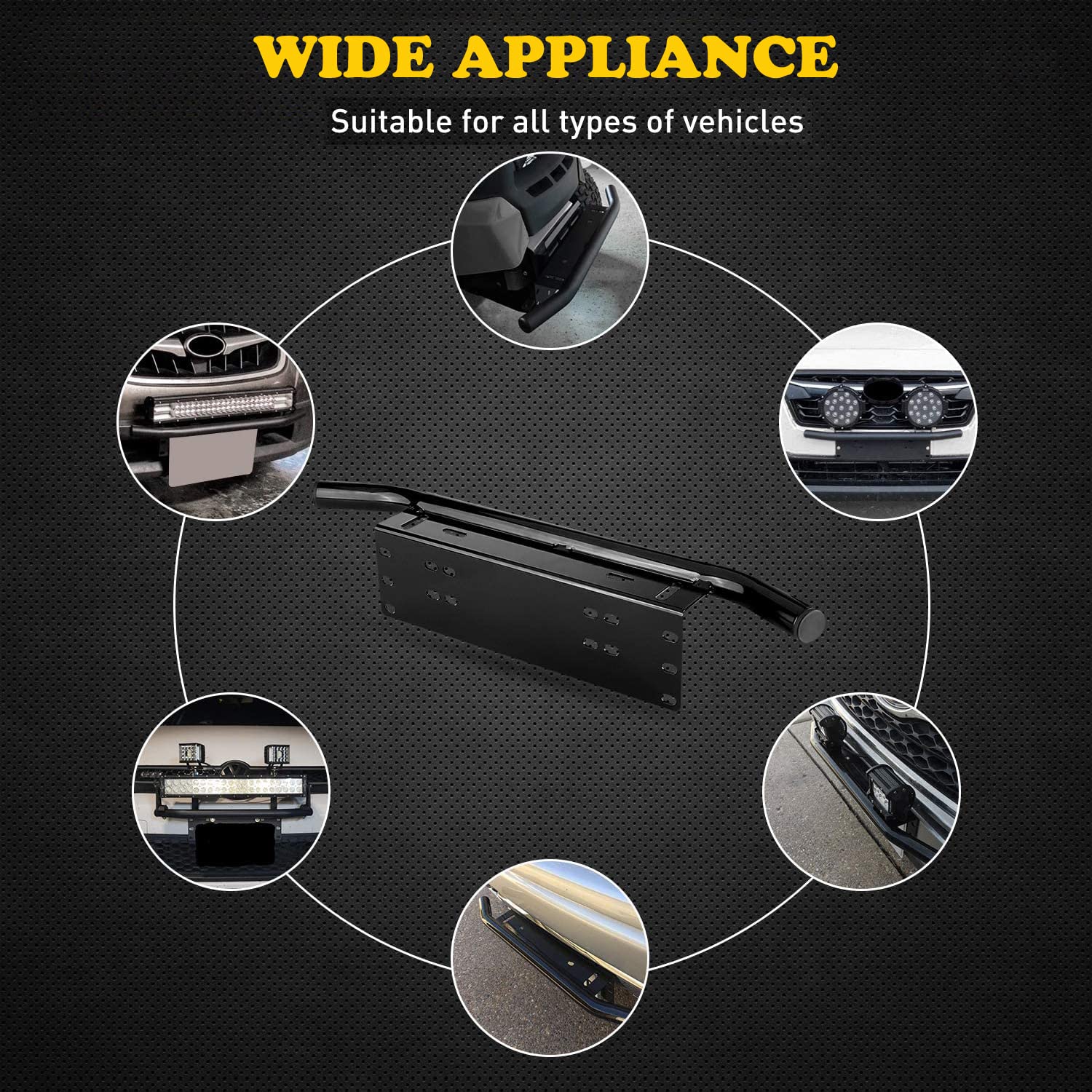 Willpower 20 inch LED Work Light Bar Triple Row Spot Flood Combo Beam with Wiring Harness Kit,23 inch Universal License Plate Mounting Bracket for Truck Car ATV SUV 4X4 Jp Truck Boat,12V 24V IP67 - Image 6