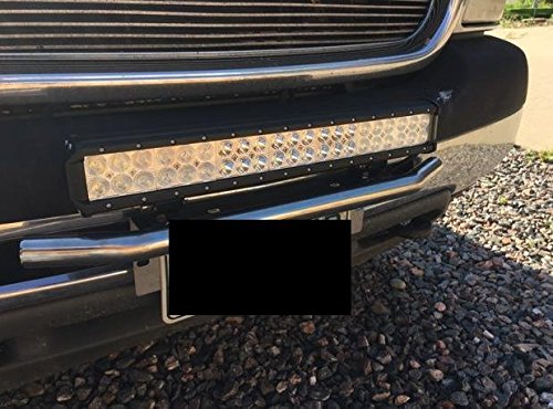 Willpower 23 inch Silver Universal License Plate Mounting Bracket Tube Clamp Roof Roll Cage Holder for LED HID Light bar - Image 7