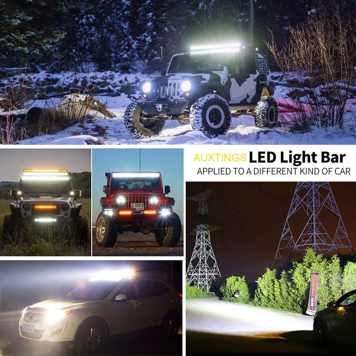 Willpower 26 inch 180W LED Light Bar,Triple Row Spot Flood Combo Beam Off Road Driving Lights, Led Fog Pods with 12V Wiring Kit for Vehicle 4X4 4WD Car ATV UTV SUV Truck Tractor Trailer, 12V 24V DC - Image 7