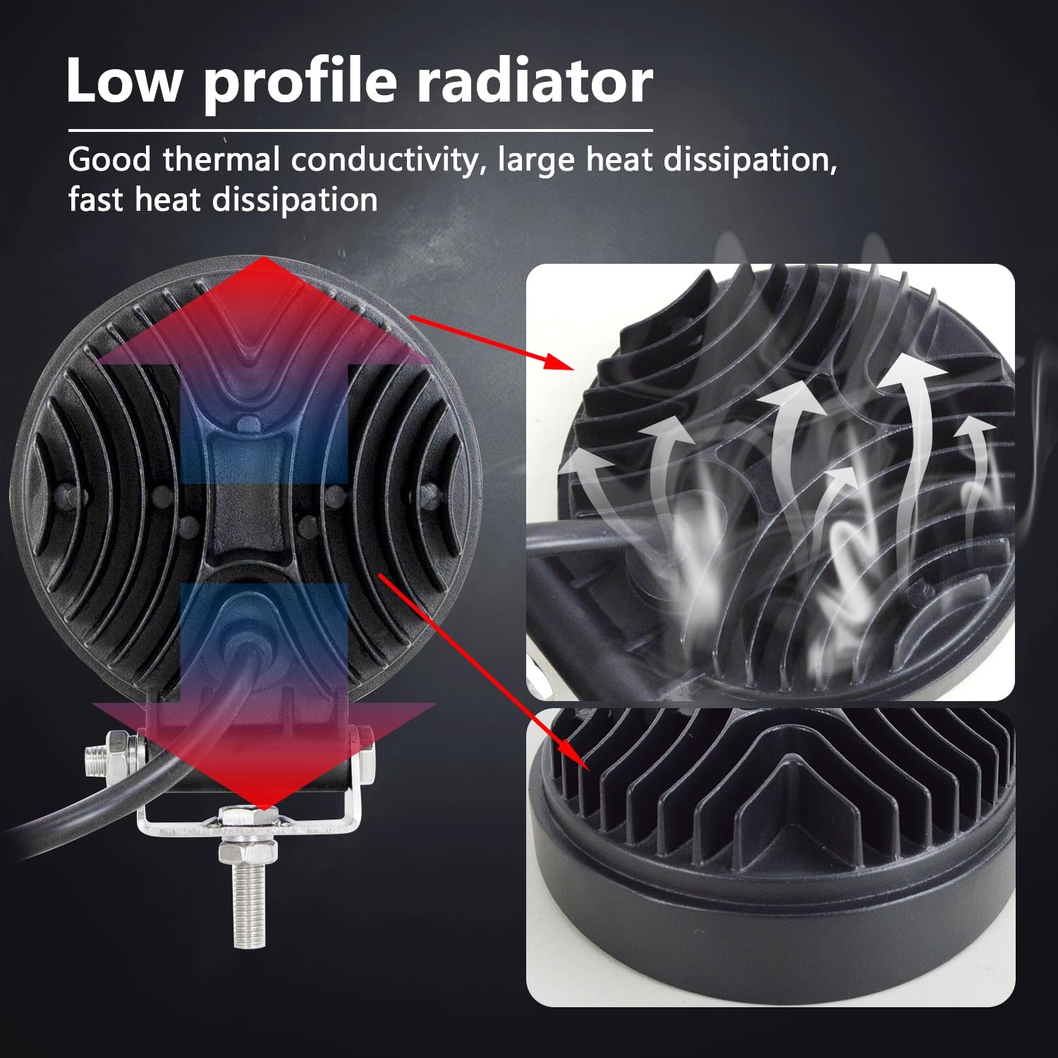 Willpower 2Pcs 4 Round Led Work Light Bar 27W 2200LM Driving Pods Spot Beam Work Lamp For Off-Road Suv Boat 4X4 Jeep JK 4WD Truck 12V-24V - Image 5