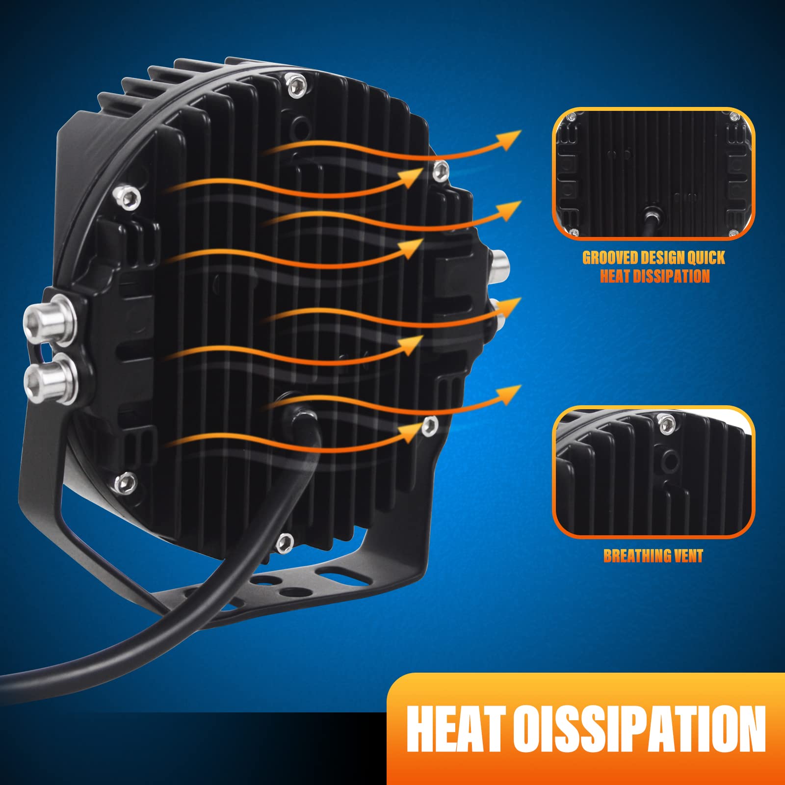 Willpower 5" 50W White Side Shooter LED Work Light Bar - Off Road Driving Light, Spot & Flood, Jeep, Truck, ATV, SUV, Car, Boat - 10-30V IP67 Waterproof - Image 6