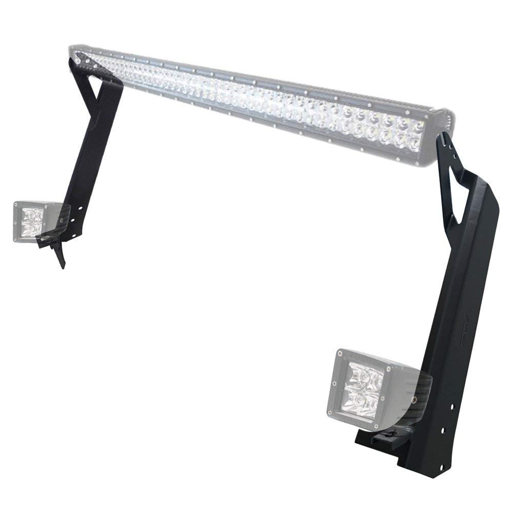 Willpower 52 inch LED Light Bar Upper Windshield Mounting Bracket Lower Corner Brackets for 2007-2017 Jeep Wrangler JK 4WD, Wrangler Unlimited JK 4WD/2WD - Image 4