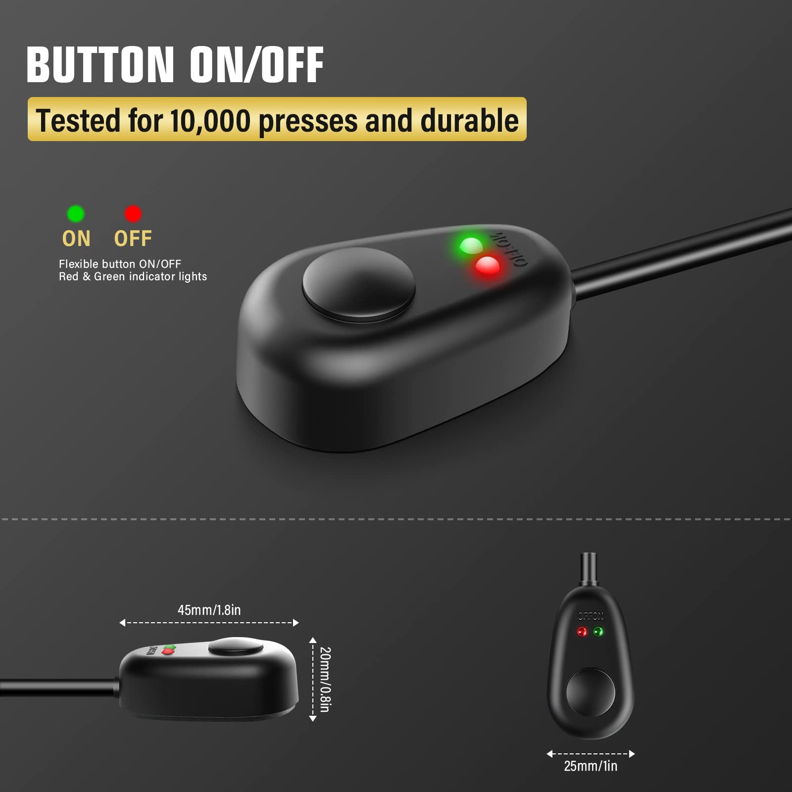 Willpower Wiring Harness Kit 1 Lead 10FT 3 Meter Led Work Light Bar 12V 24V Wiring ON/Off Switch 40A Relay Harness Kit for Off Road ATV Jeep Included - Image 6