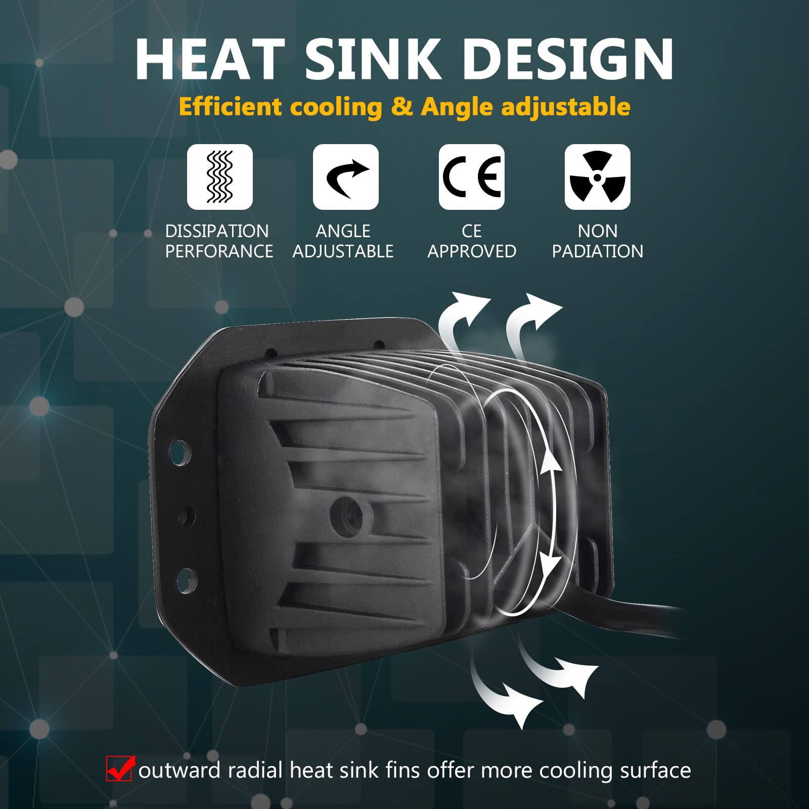 Willpower LED Light Bar 2 x 12W 3 inch Flood LED Light Bar Work Lights LED Pods Cube Lights Driving Fog Lights with Mounting Bracket for Off Road, Jeep, Truck, Car, ATV, SUV - Image 5